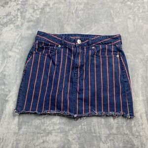 American Eagle Women's Size 10 Red/White/Blue Denim Hi Rise Mini Skirt